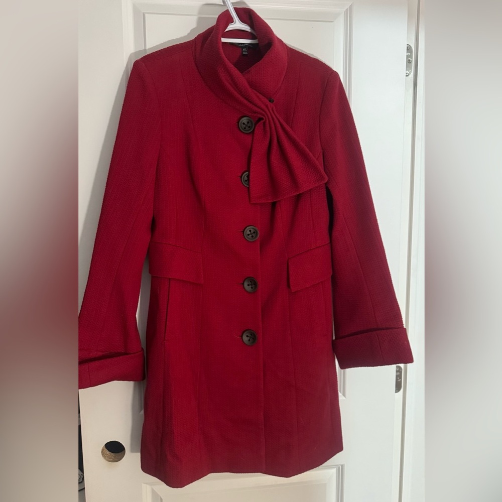 Le Chateau Bold Red Trench Coat